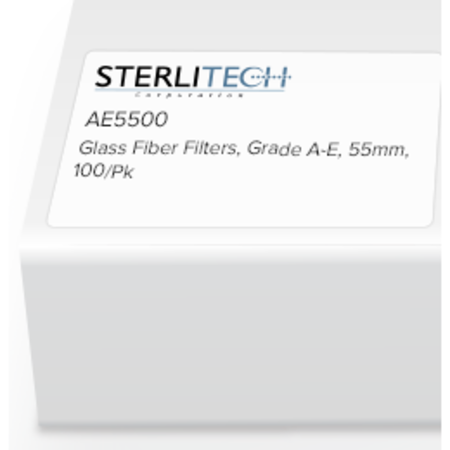 STERLITECH Grade A-E Borosilicate Glass Microfiber, 55mm, PK100 AE5500